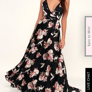 LULUS silk maxi dress